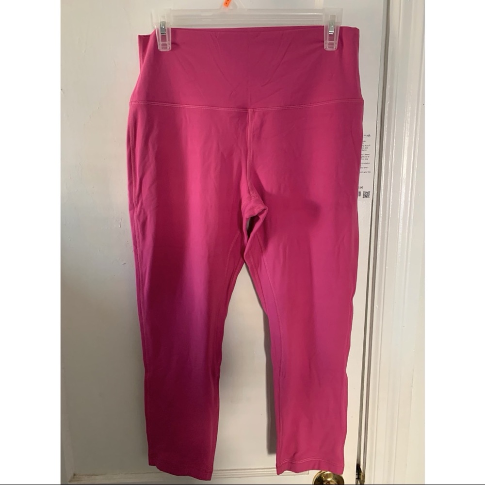 Lululemon align HR crop 23” pink lychee size 12